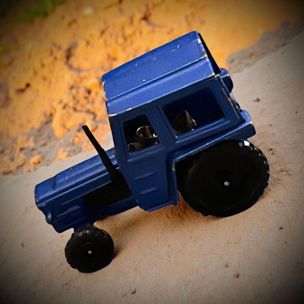Vintage Playart Die-Cast BLUE Zetor Tractor Made in Hong Kong -2.5 inches 1970